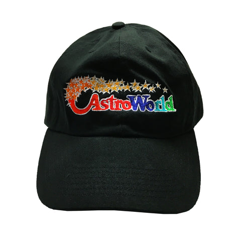 AstroWorld Embroidered Black Strapback Hat